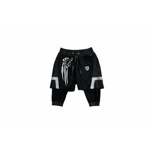 Plein Sport Layered Tech Shorts Black Reflective Luxury Streetwear Mens Size S